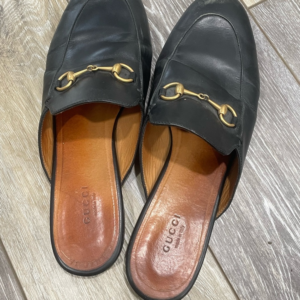 Gucci Black Leather Horsebit Loafers - Picture 2 of 5